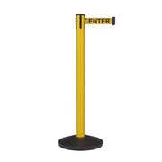 Montour Line Stanchion Retractable Belt Barrier Yellow Post 11 ft. Cautionion Belt MS630-YW-CAUYB-110